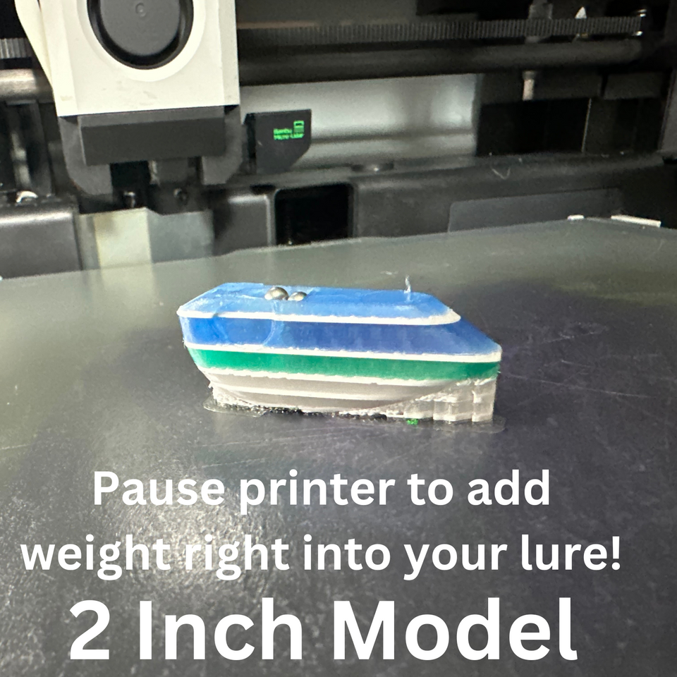 3D Print Fishing Lures (Set of 5) Lipless Crankbait STL Files For 3D Printing Easy To 3D Print Fish For Bass Pike Walleye Fish Catch Proven
