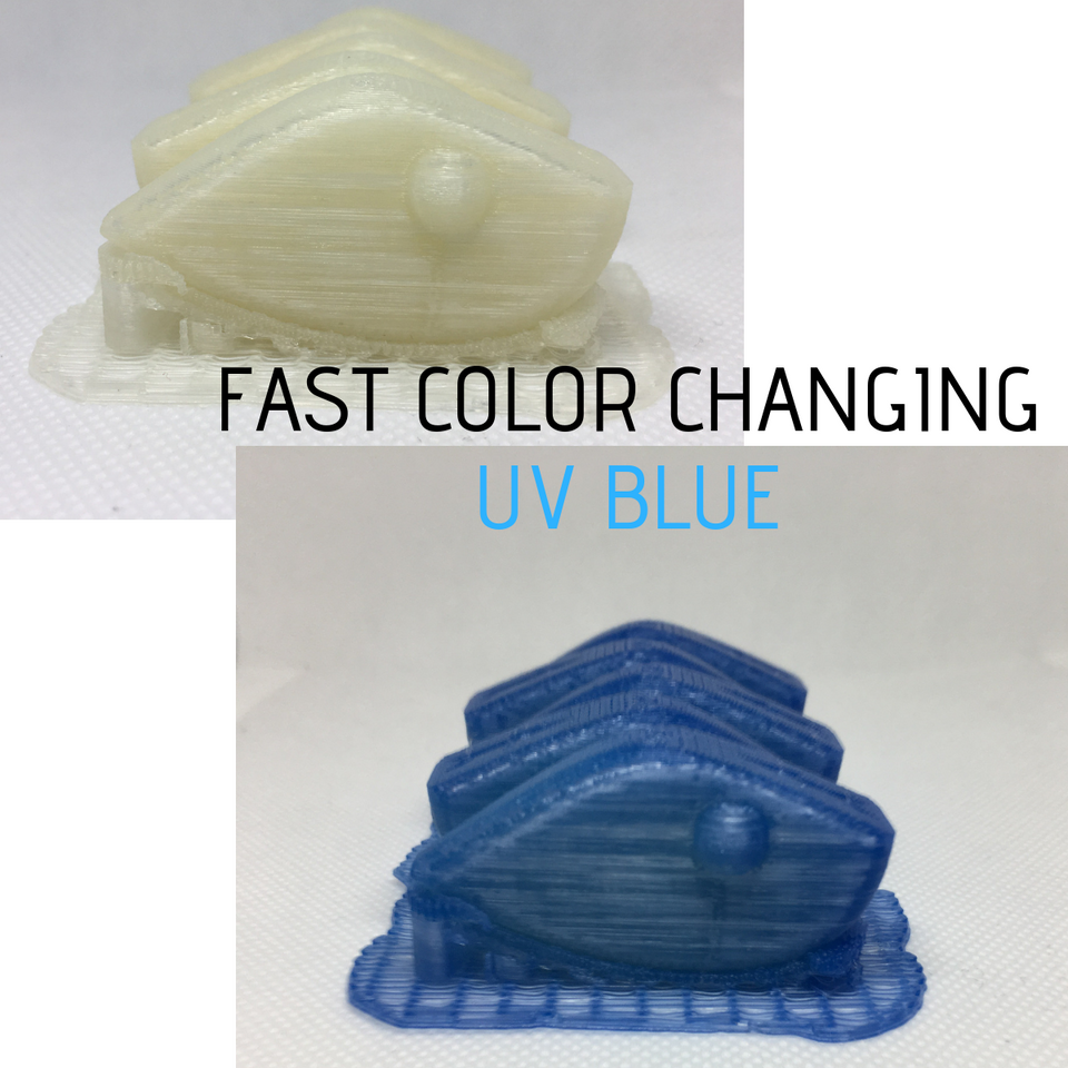 LIPLESS CRANKBAIT 2 INCH BLANK 3D PRINTED FRESH OFF THE PRINTER (UV BLUE)
