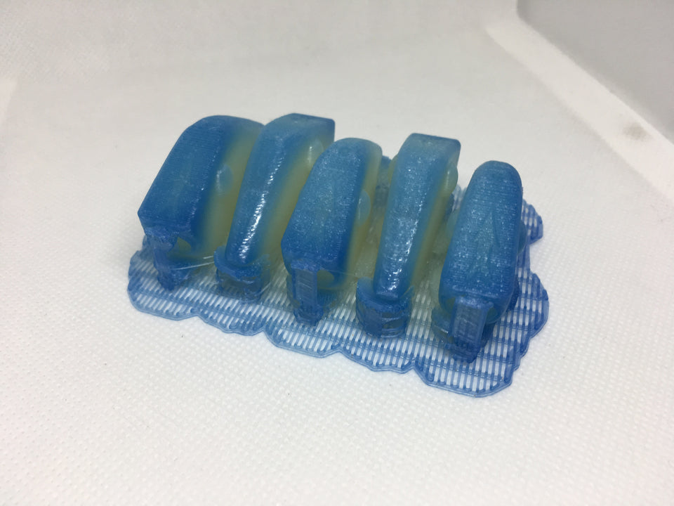 ADJUSTABLE WEIGHT LIPLESS CRANKBAIT BLANKS 3D PRINTED(PEARL/UV BLUE)