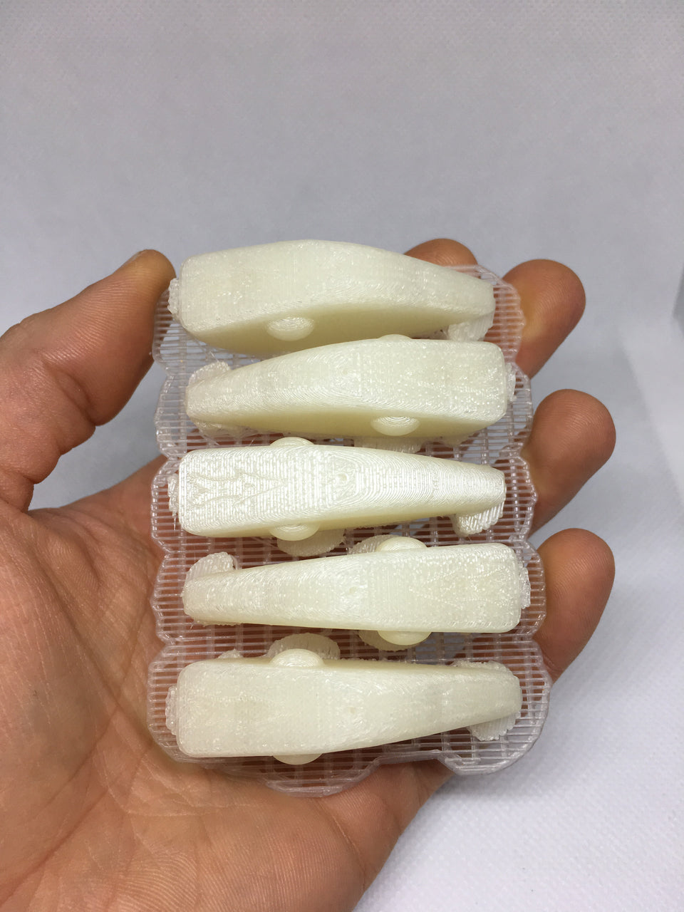 ADJUSTABLE WEIGHT LIPLESS CRANKBAIT BLANKS 3D PRINTED(PEARL/UV BLUE)