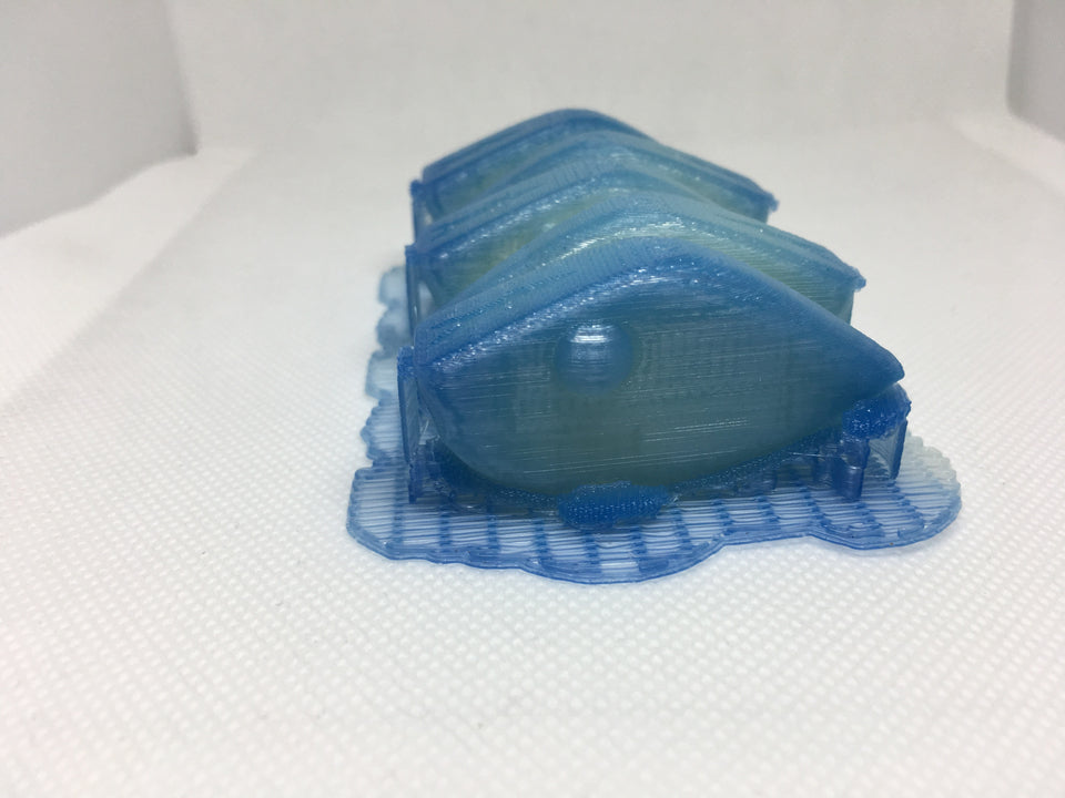 ADJUSTABLE WEIGHT LIPLESS CRANKBAIT BLANKS 3D PRINTED(PEARL/UV BLUE)