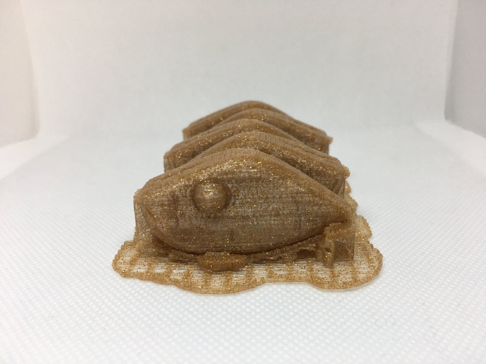 ADJUSTABLE WEIGHT LIPLESS CRANKBAIT BLANKS 3D PRINTED(GOLD GLITTER/GLOW)