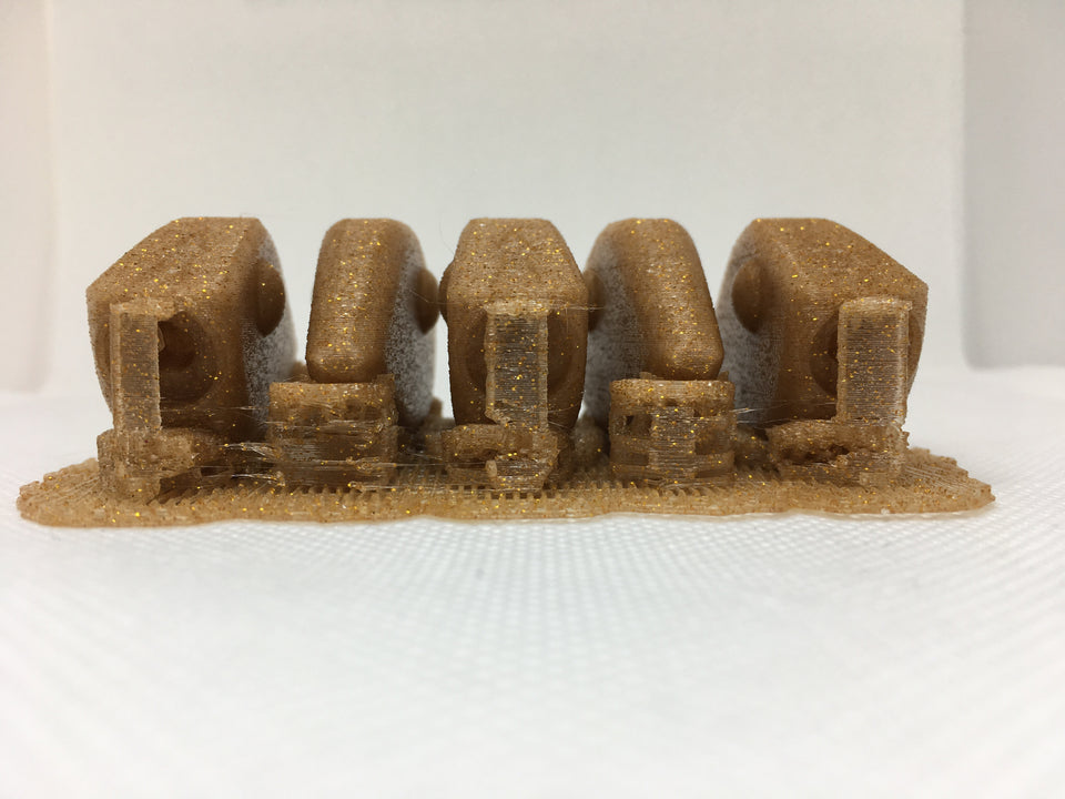 ADJUSTABLE WEIGHT LIPLESS CRANKBAIT BLANKS 3D PRINTED(GOLD GLITTER/GLOW)