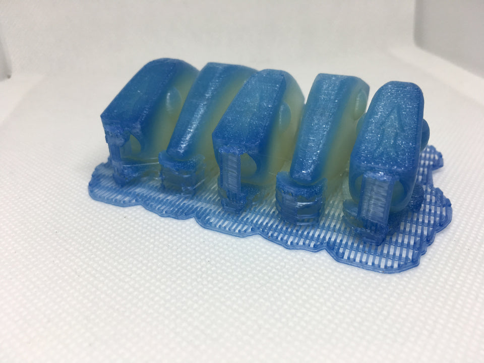 ADJUSTABLE WEIGHT LIPLESS CRANKBAIT BLANKS 3D PRINTED(PEARL/UV BLUE)