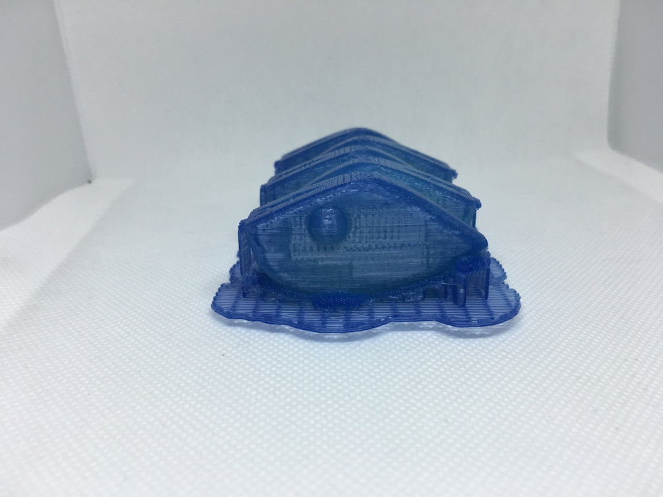 ADJUSTABLE WEIGHT LIPLESS CRANKBAIT BLANKS 3D PRINTED(PEARL/UV BLUE)