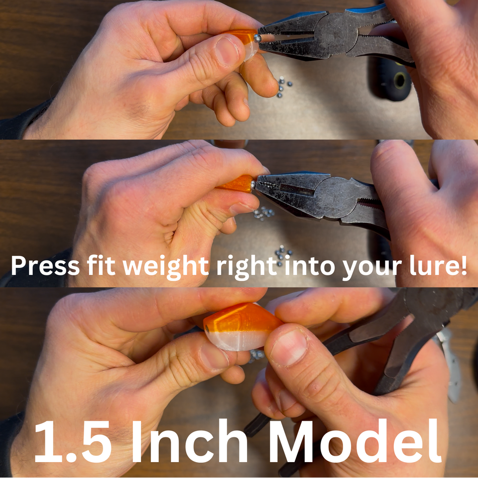 3D Print Fishing Lures (Set of 5) Lipless Crankbait STL Files For 3D Printing Easy To 3D Print Fish For Bass Pike Walleye Fish Catch Proven