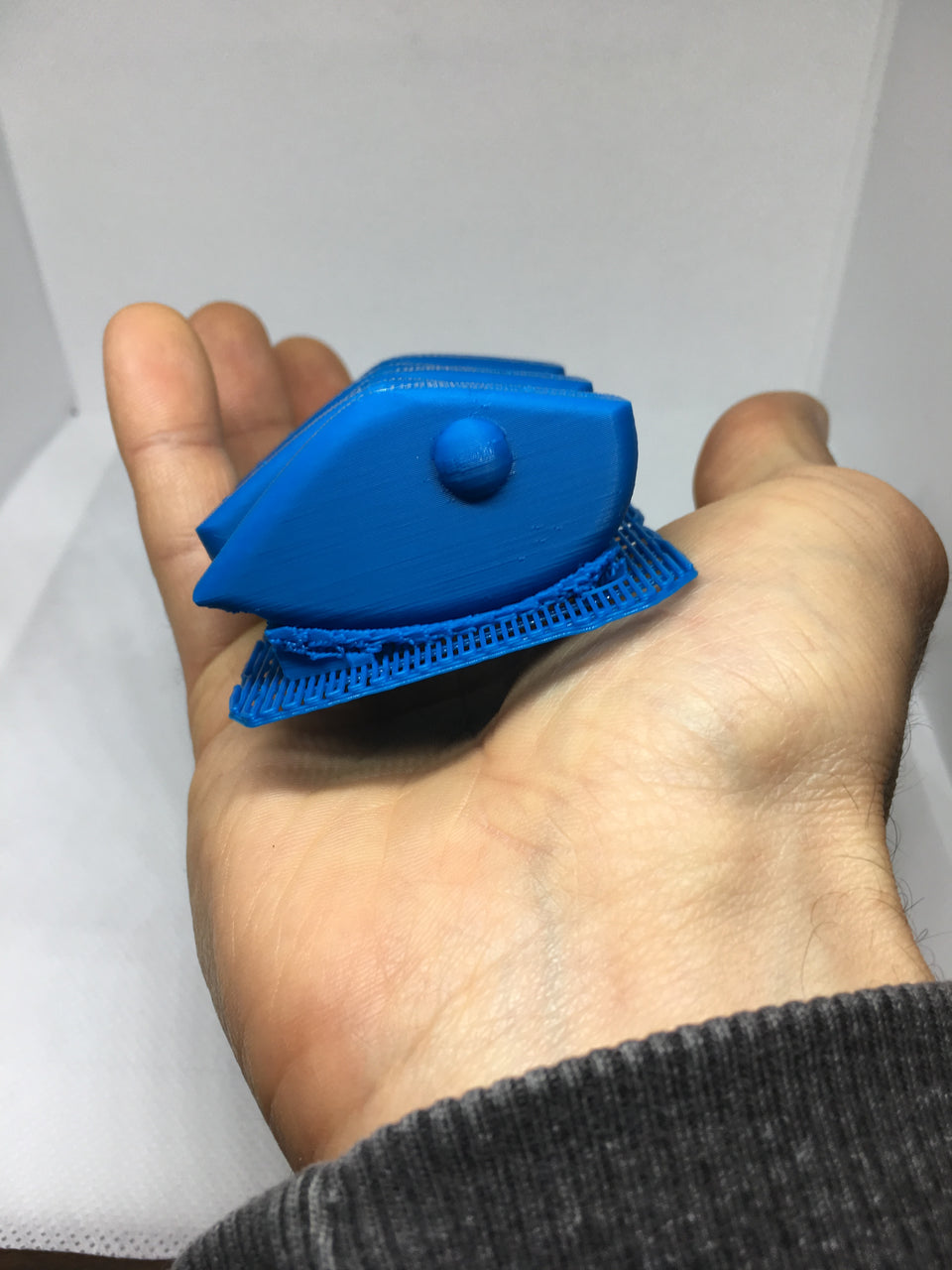LIPLESS CRANKBAIT 2 INCH BLANK 3D PRINTED FRESH OFF THE PRINTER (BLUE)