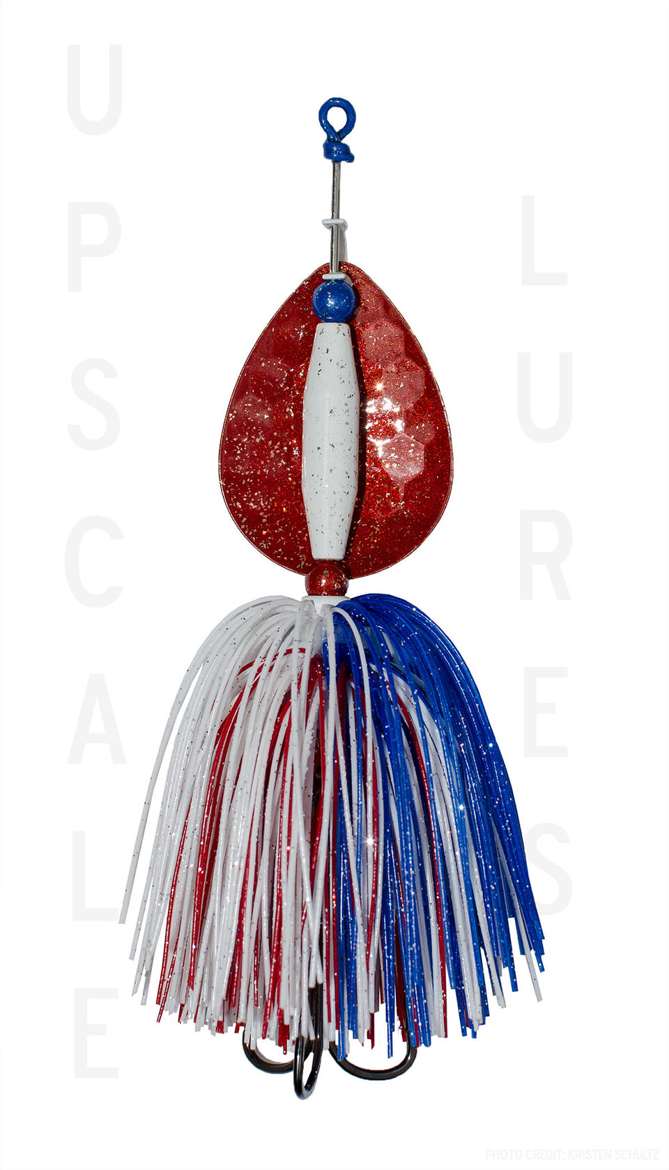 Nifty Fifty Spinner Bait RED WHITE AND BLUE 5.5 Inches