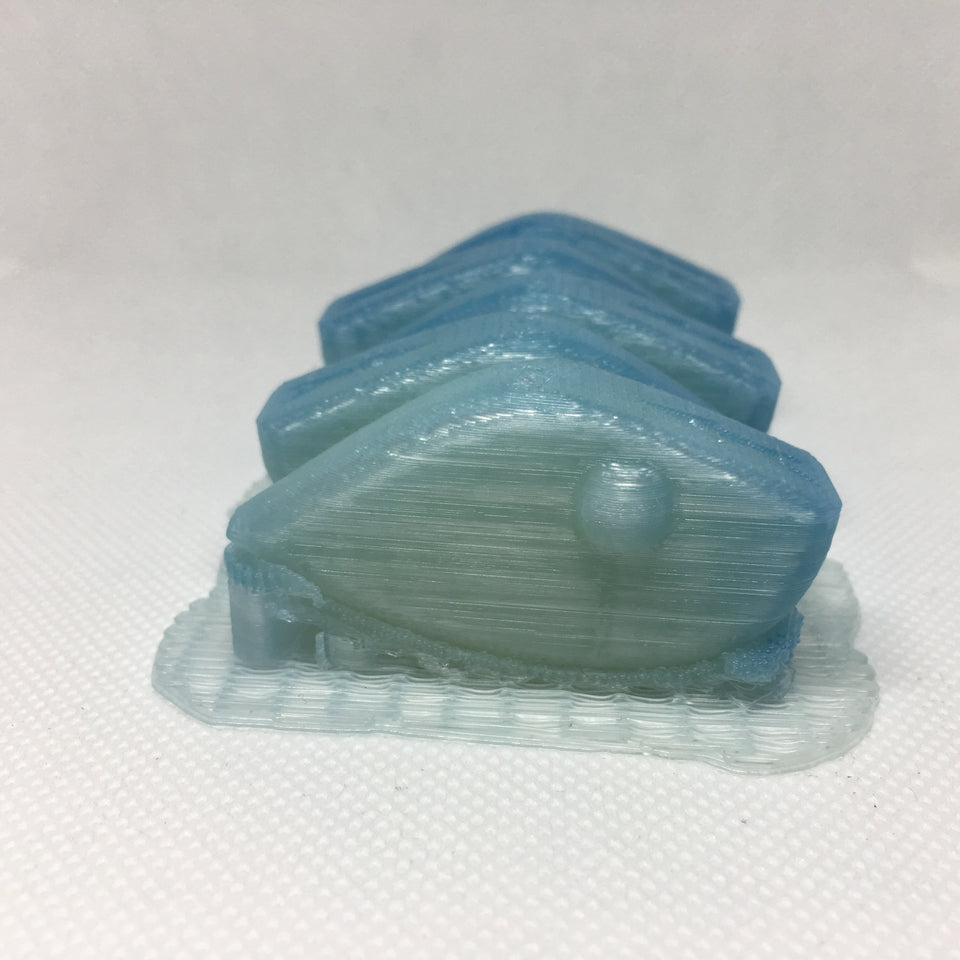 LIPLESS CRANKBAIT 2 INCH BLANK 3D PRINTED FRESH OFF THE PRINTER (UV BLUE)